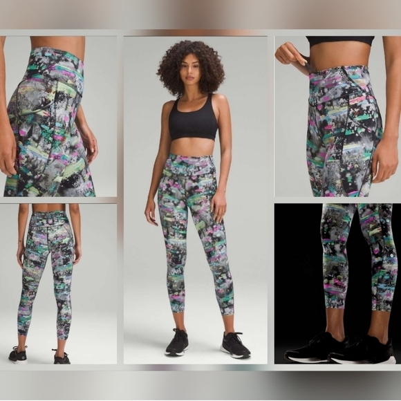 🇨🇦 Lululemon Paint Drift Multi Fast & Free High-Rise Leggings with Pockets - Picture 13 of 16